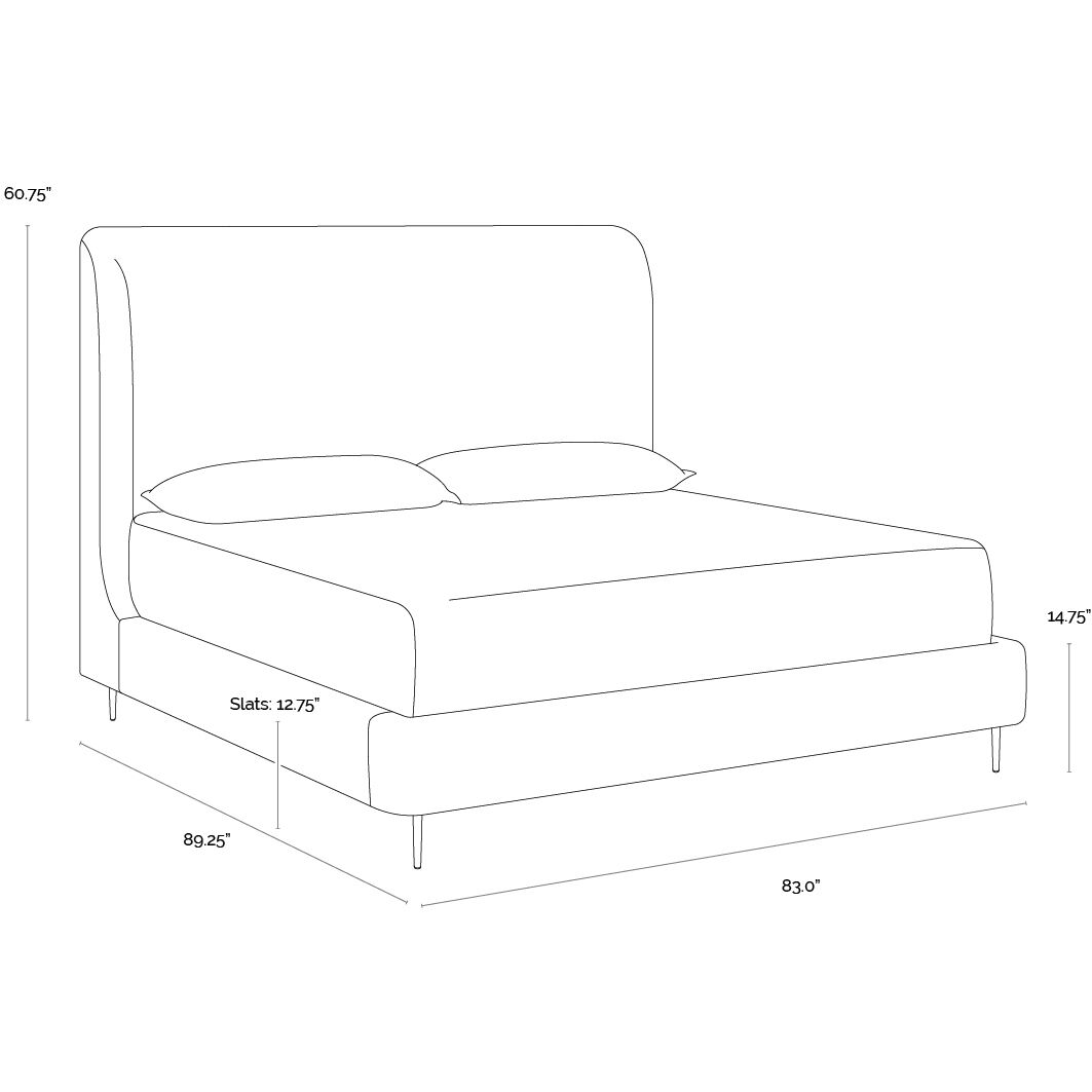 Tierra Bergen French Blue Bed, King