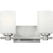 Karlie 2 Light 13.25 inch Brushed Nickel Vanity Light Wall Light
