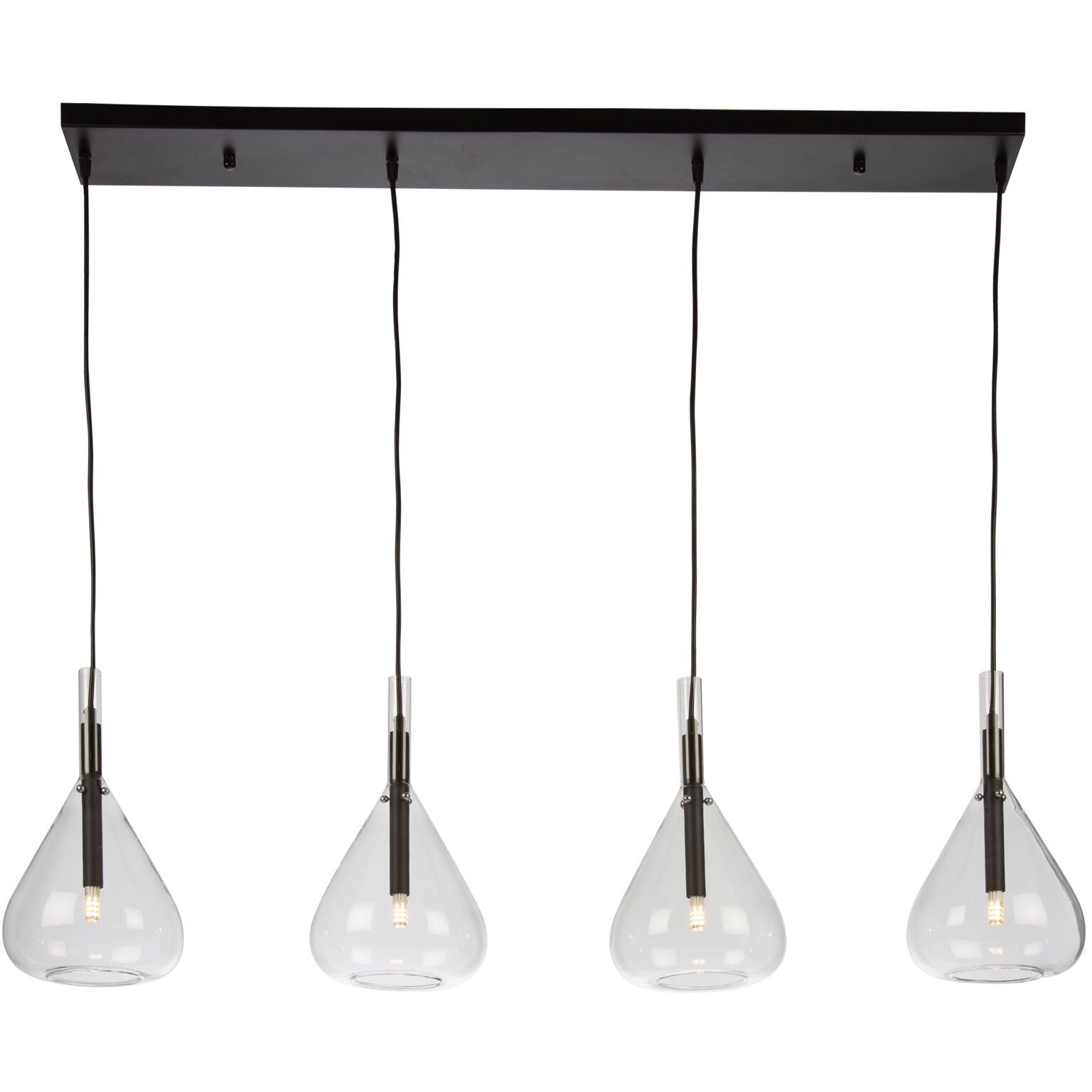 Conic 4 Light 47.2 inch Black Island Light Ceiling Light