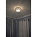 Arabesque 7 Light 18 inch Golden Silver Flush Mount Ceiling Light in 50, Beveled Crystal, G9 Frost Xenon