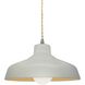 Radiance 1 Light 11.5 inch Matte White and Champagne Gold and Brushed Nickel Pendant Ceiling Light