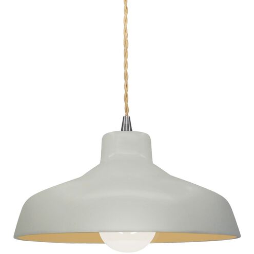Radiance 1 Light 11.5 inch Matte White and Champagne Gold and Brushed Nickel Pendant Ceiling Light