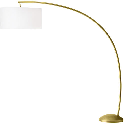 Naples 90 inch 150.00 watt Antique Brass Floor Lamp Portable Light