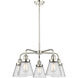 Cone 5 Light 24.25 inch Polished Nickel Chandelier Ceiling Light