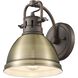 Yep Duncan Vanity Wall Light in Rubbed Bronze, Aged Brass