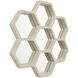 Honeycomb 28 X 27.1 inch Gray with Light Whitewash Accent Mirror, Varaluz Casa