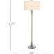 Bravo 66.25 inch 150 watt Gray Salt/Pewter Floor Lamp Portable Light