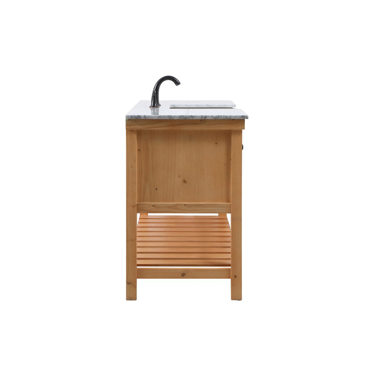 Clement 60 X 22 X 34 inch Natural Wood Bathroom Vanity Cabinet