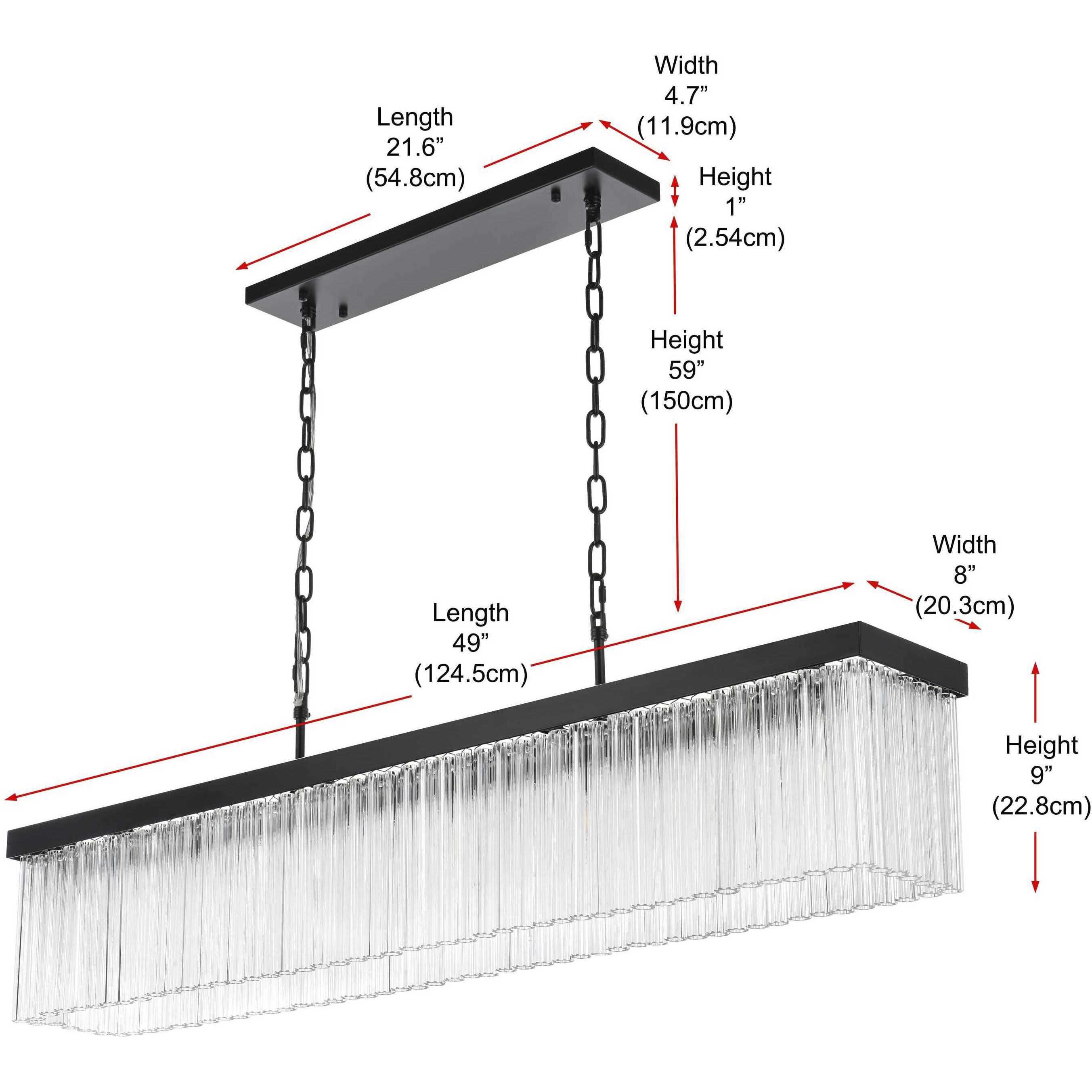 Harlow 6 Light 8 inch Black Chandelier Ceiling Light