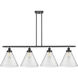 Ballston X-Large Cone LED 48 inch Matte Black Island Light Ceiling Light in Seedy Glass