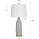 Daniel 30 inch 100.00 watt Spa Blue Table Lamp Portable Light