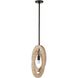 Collins 1 Light Faux Travertine Pendant Ceiling Light