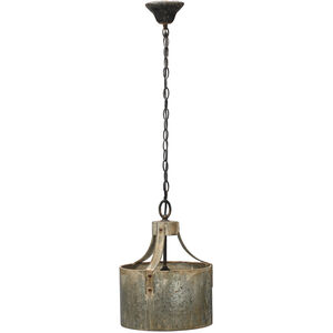 Dane 11 inch Antique Iron and Black Chandelier Ceiling Light