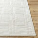 Luxuries 90 X 60 inch Light Silver Handmade Rug in 5 x 7.5