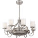 Etesian 14 inch Satin Nickel with Silver Blades Fan D'Lier, Air-Ionizing