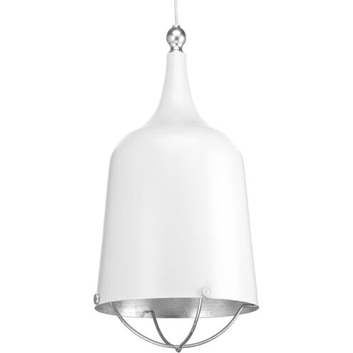 Era 1 Light 13 inch White Pendant Ceiling Light, Design Series 