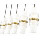 Cayden 5 Light 42 inch Modern Gold Linear Chandelier Ceiling Light