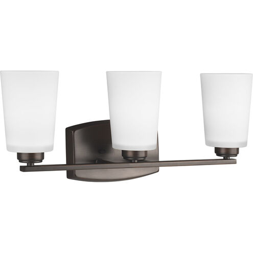 Franport 3 Light 21 inch Bronze Wall Bath Fixture Wall Light