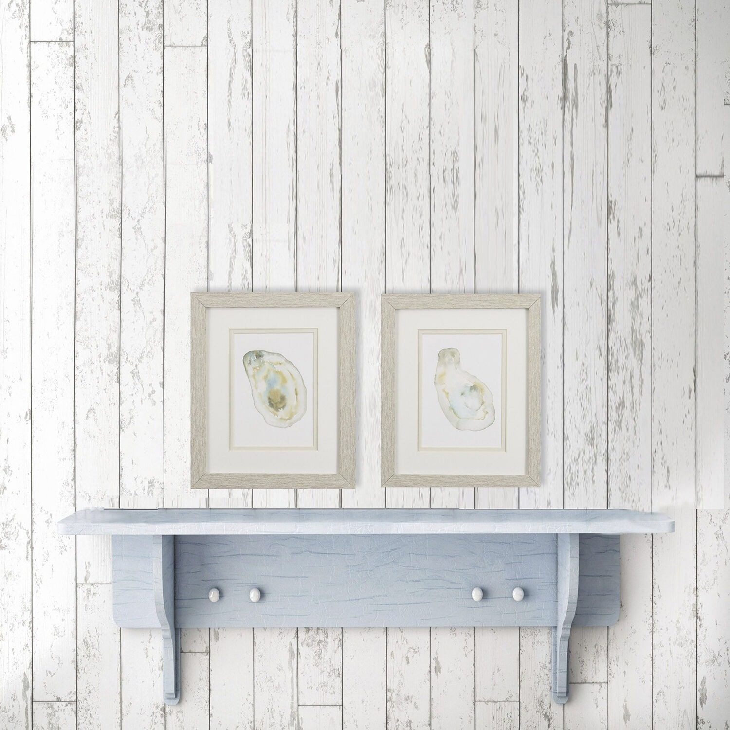 Waterside Neutral and Turquoise and Teal and Green Framed Art, Propac