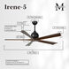 Atlas Irene-5 60 inch Matte Black with Walnut Tone Blades Ceiling Fan, Paddle Fan