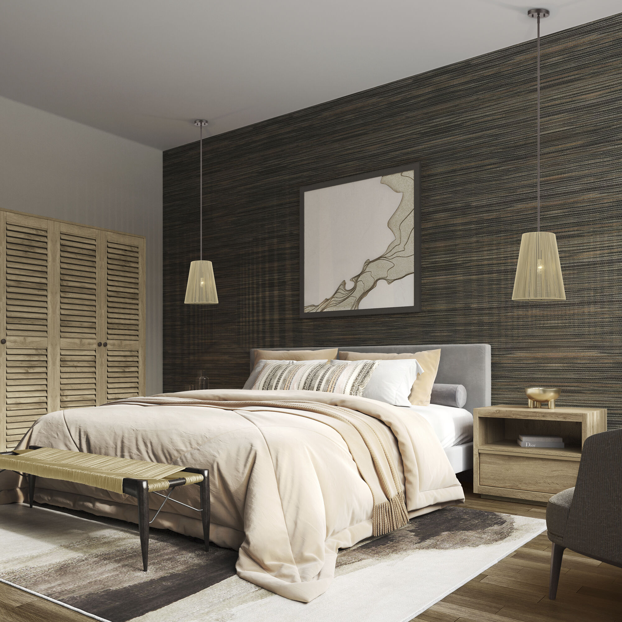 Florell 1 Light 12 inch English Bronze Pendant Ceiling Light