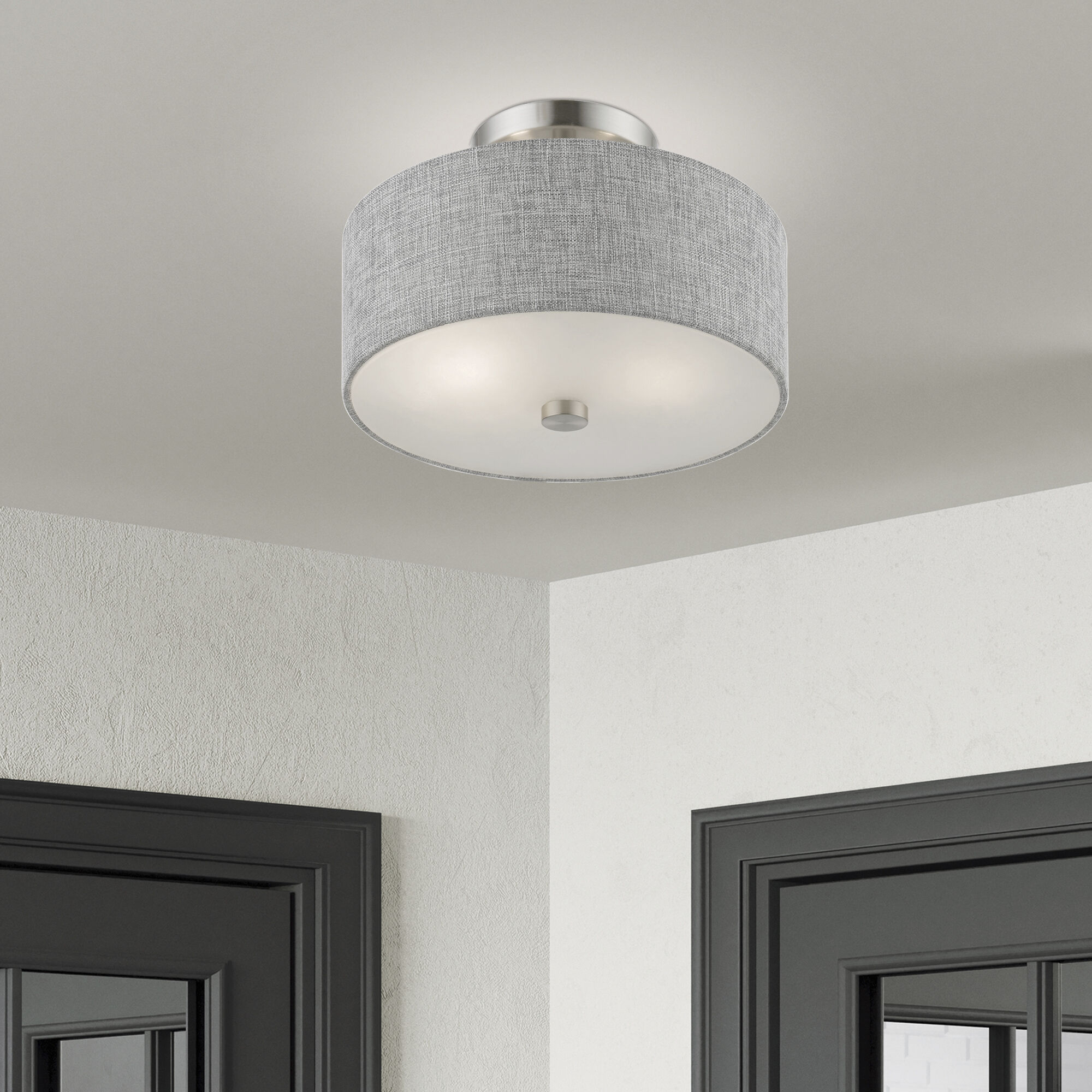 Flush grey ceiling light deals