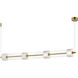 Elysian LED 58.25 inch Natural Aged Brass Linear Pendant Ceiling Light