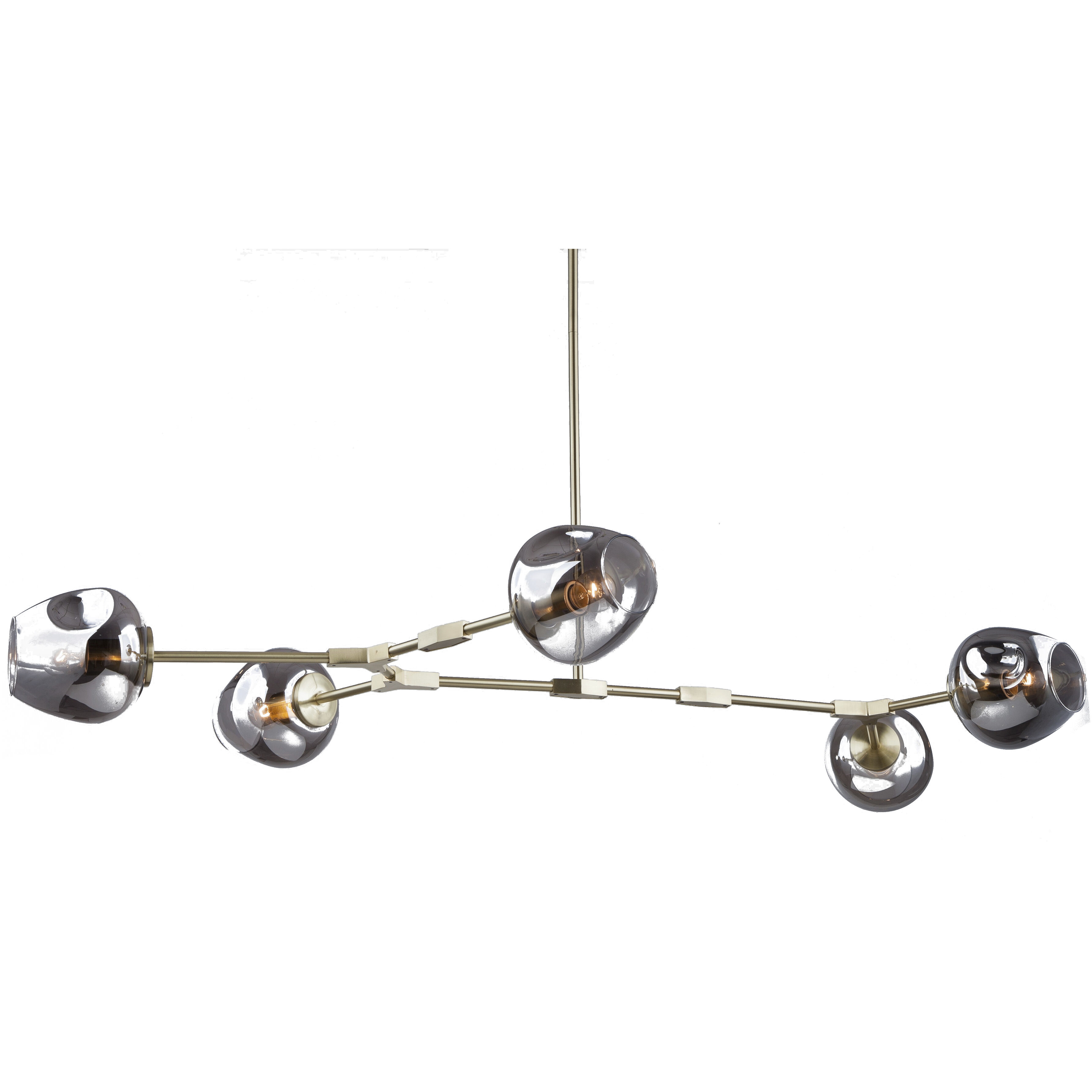 Canada 5 Light 23.6 inch Brass Chandelier Ceiling Light