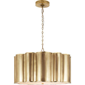 Alexa Hampton Markos 4 Light 26 inch Natural Brass Hanging Shade Ceiling Light, Large