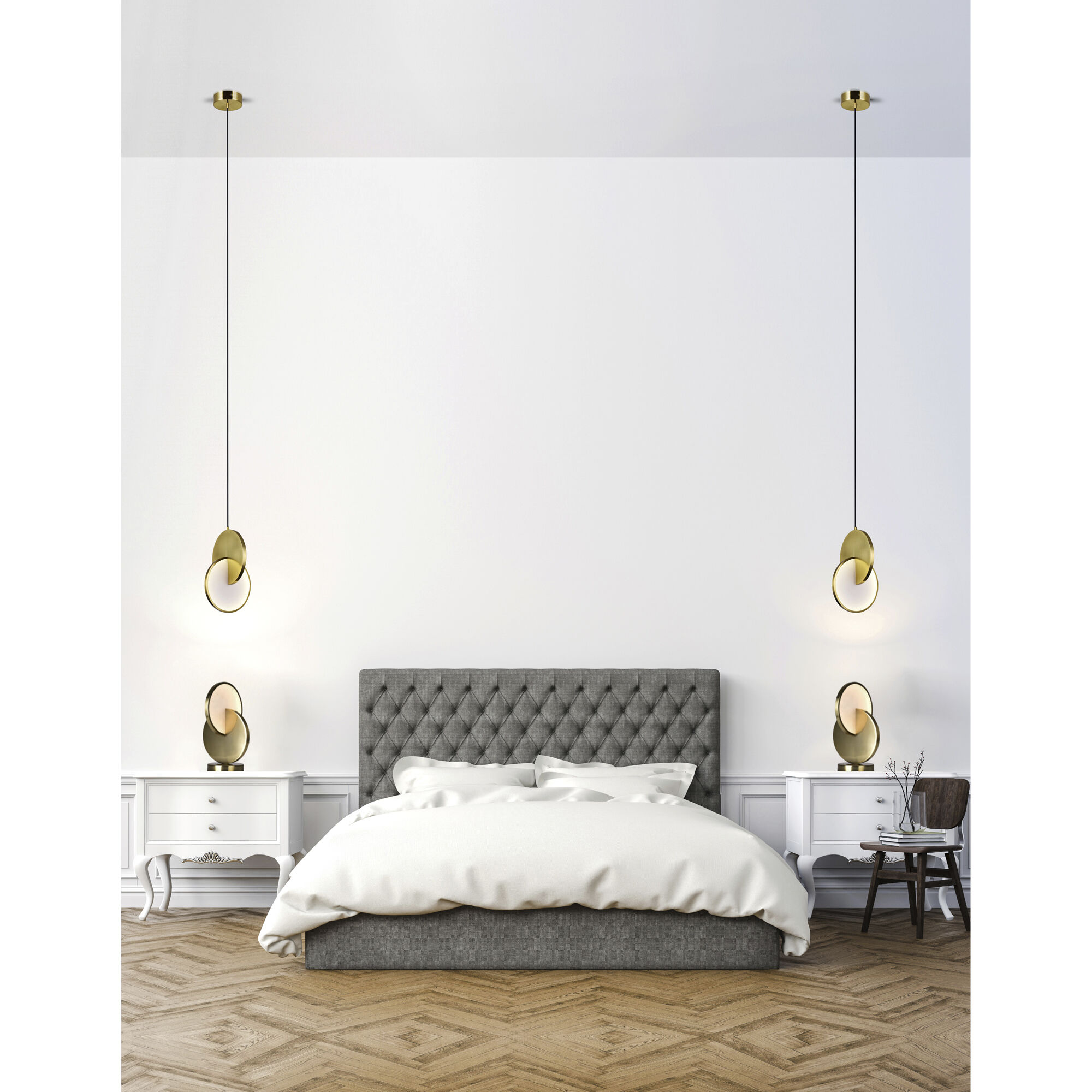 Tranche LED 10 inch Brushed Brass Down Mini Pendant Ceiling Light