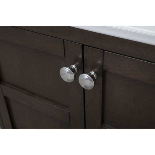 Mason 24 X 33 inch Antique Coffee and Chrome Vanity Set