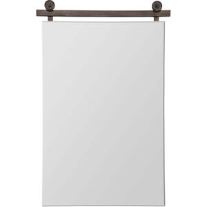 Sersha 40 X 26 inch Graphite Bronze Painted Wall Mirror, Medium Rectangular