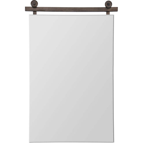 Sersha 40 X 26 inch Graphite Bronze Painted Wall Mirror, Medium Rectangular