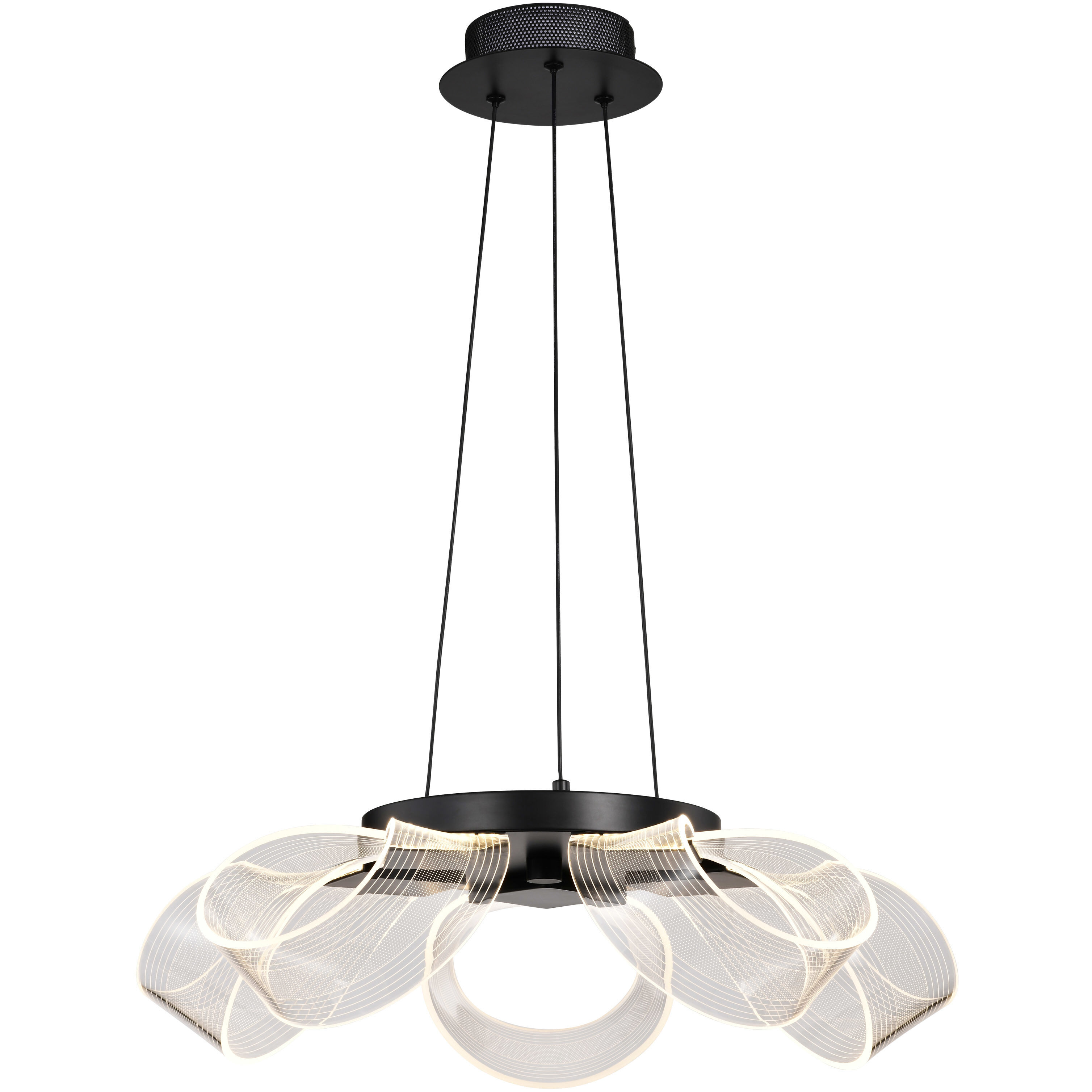 Barnett LED 20.88 inch Matte Black Chandelier Ceiling Light