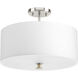 Cordin 3 Light 16 inch Brushed Nickel Semi-Flush Mount Convertible Ceiling Light, Design Series