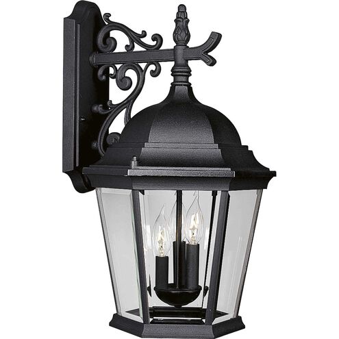 Welbourne 3 Light 22 inch Textured Black Outdoor Wall Lantern