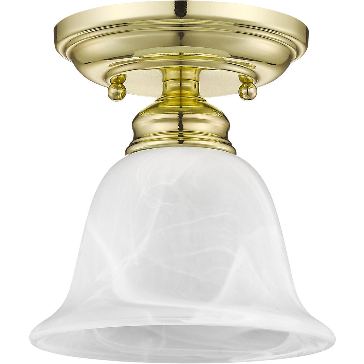 Essex 1 Light 6 inch Polished Brass Semi-Flush Mount Ceiling Light