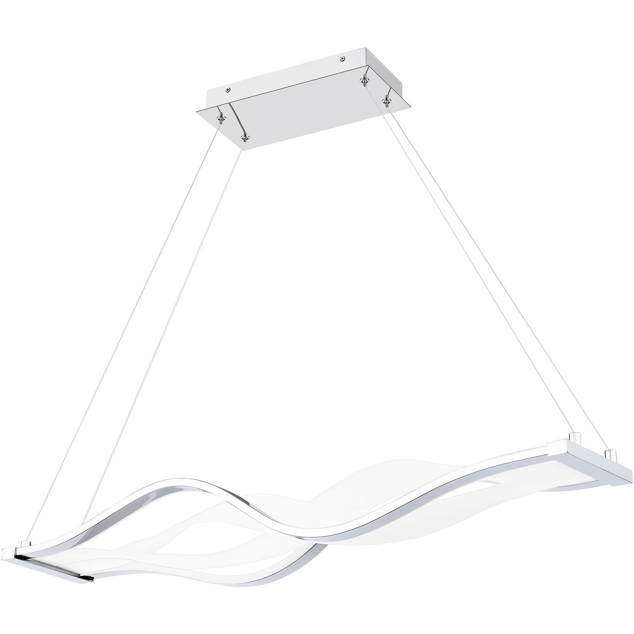 Saratoga 38 inch Polished Chrome Island Light Ceiling Light