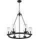 Marlow 6 Light 27.5 inch Matte Black Outdoor Chandelier