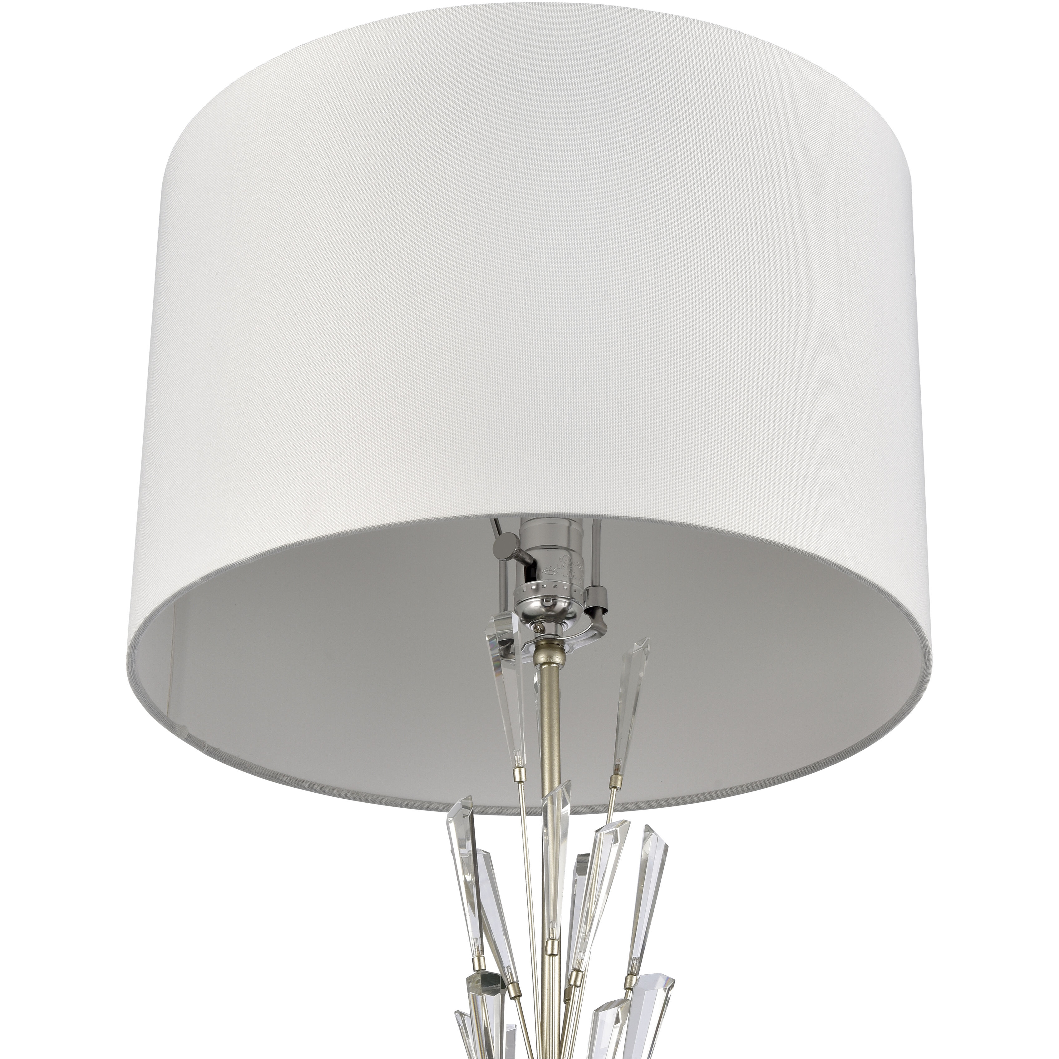 Jubilee 45.5 inch 150 watt Clear Crystal Table Lamp Portable Light