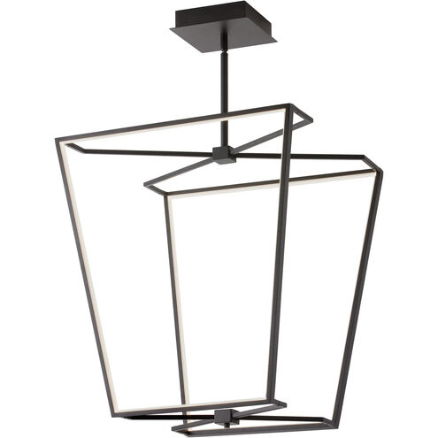Curant LED 20.75 inch Matte Black Chandelier Ceiling Light