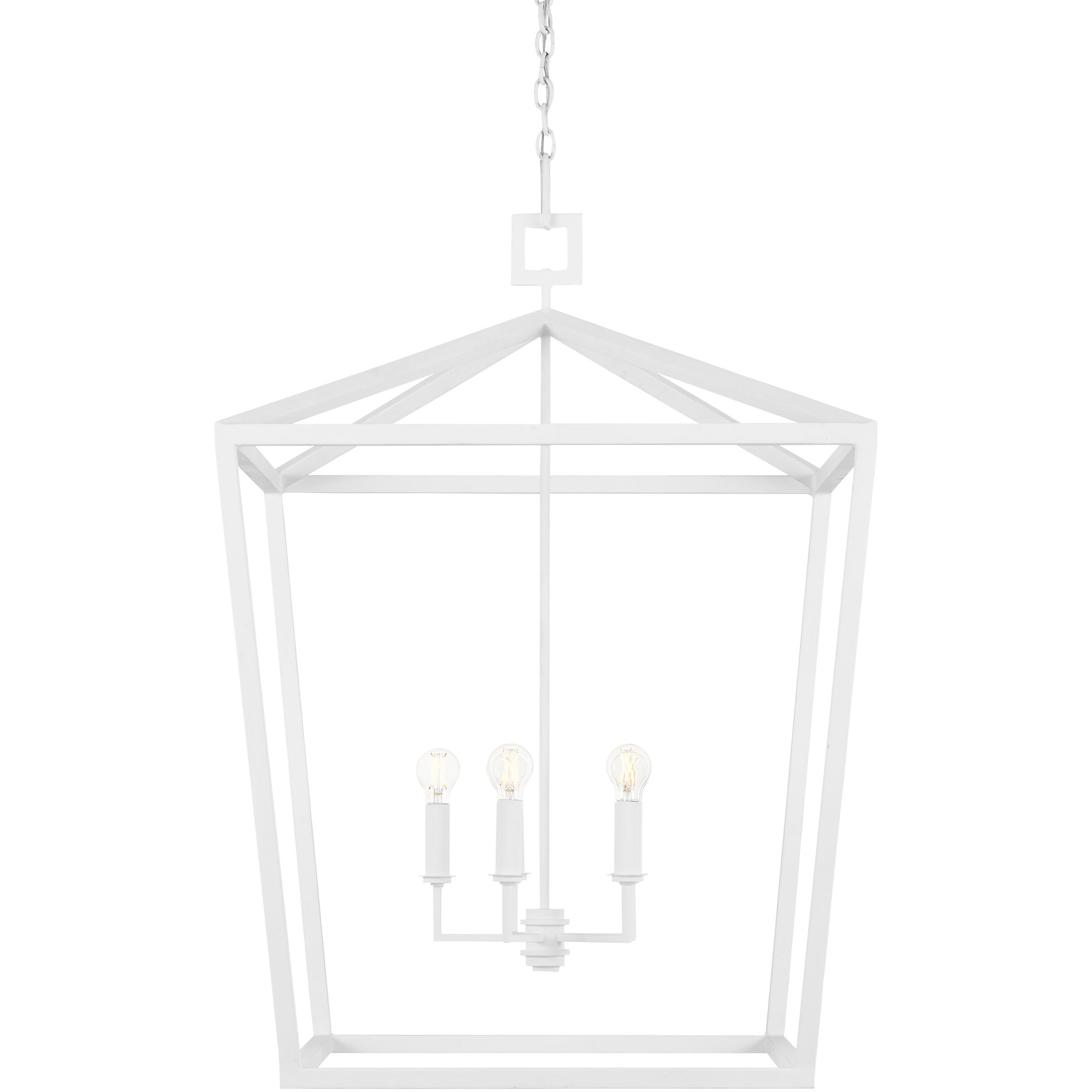 Denison 4 Light 26 inch Gesso White Chandelier Ceiling Light, Large