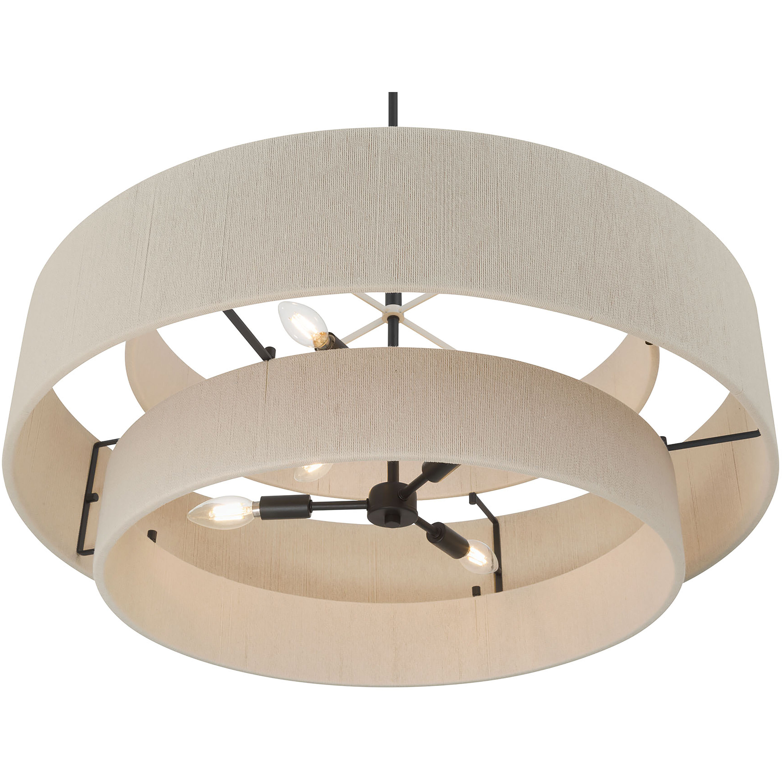 Helbert 6 Light 30 inch Matte Black Pendant Ceiling Light