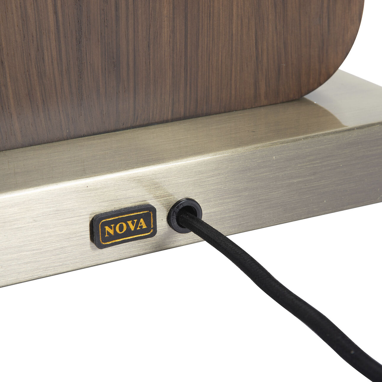 Laurel 30 inch 23.00 watt Dark Walnut and Weathered Brass Table Lamp Portable Light