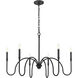 Jisele 6 Light 41.75 inch Matte Black Chandelier Ceiling Light