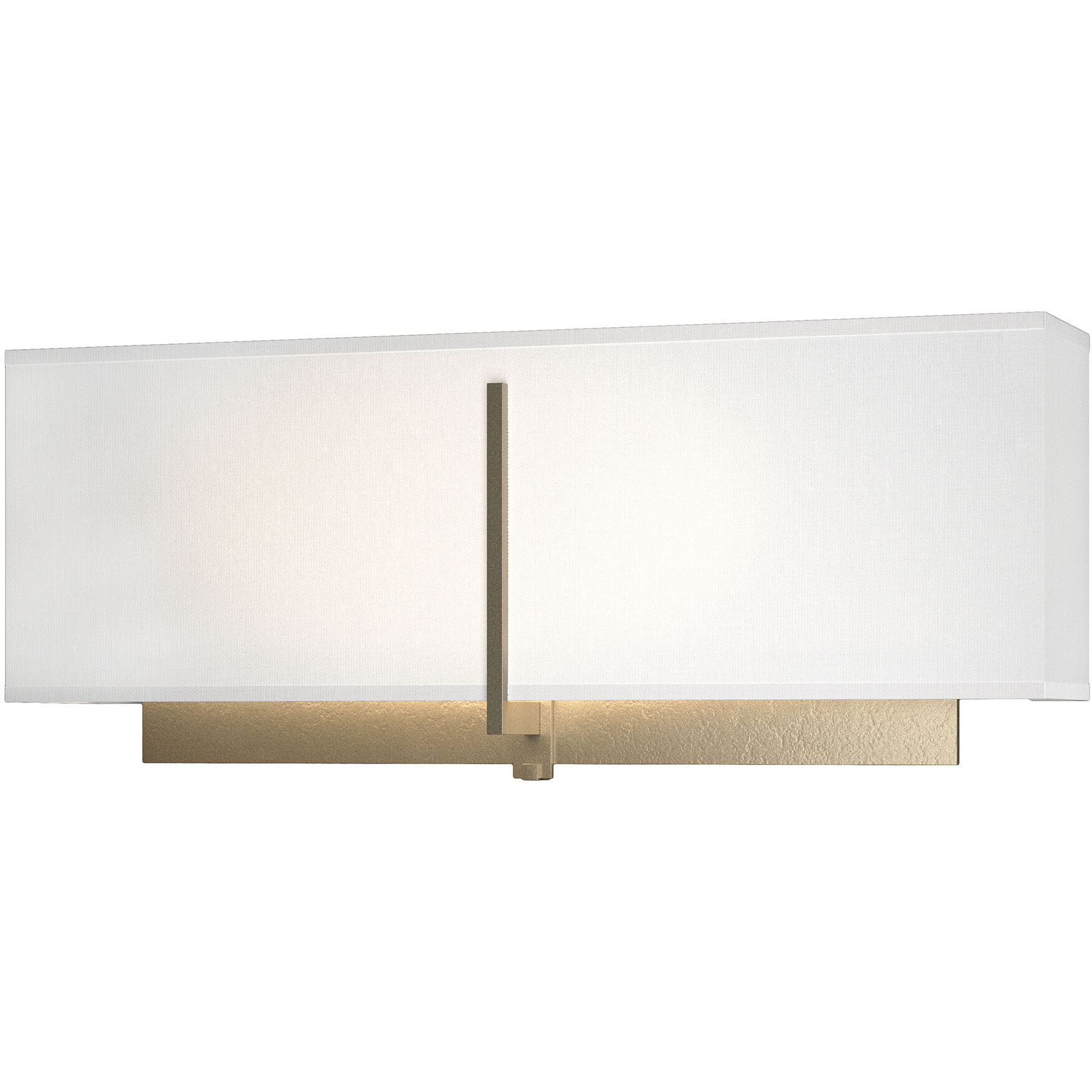 Exos 2 Light 16.5 inch Soft Gold ADA Sconce Wall Light in Natural Anna, Square