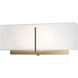 Exos 2 Light 16.5 inch Soft Gold ADA Sconce Wall Light in Natural Anna, Square