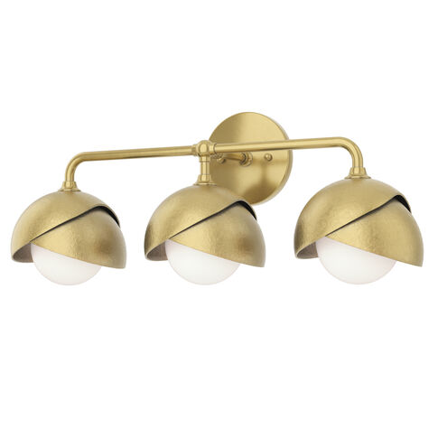 Brooklyn 3 Light 22 inch Modern Brass and Modern Brass Bath Sconce Wall Light