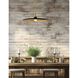 Quentin LED 24 inch Aged Brass Pendant Ceiling Light in Matte Black/Gold