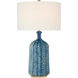 AERIN Culloden 30 inch 4.6 watt Pebbled Aquamarine Cordless Table Lamp Portable Light